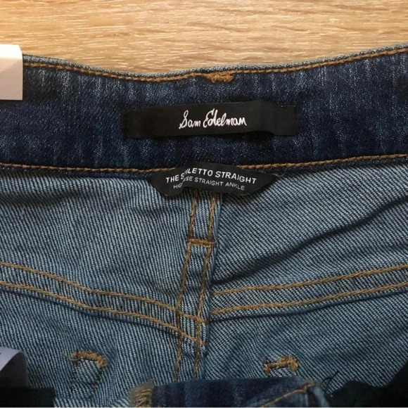 Sam Edelman The Stiletto Straight High Rise Straight Ankle Jeans Size 25 NWT - Picture 4 of 9